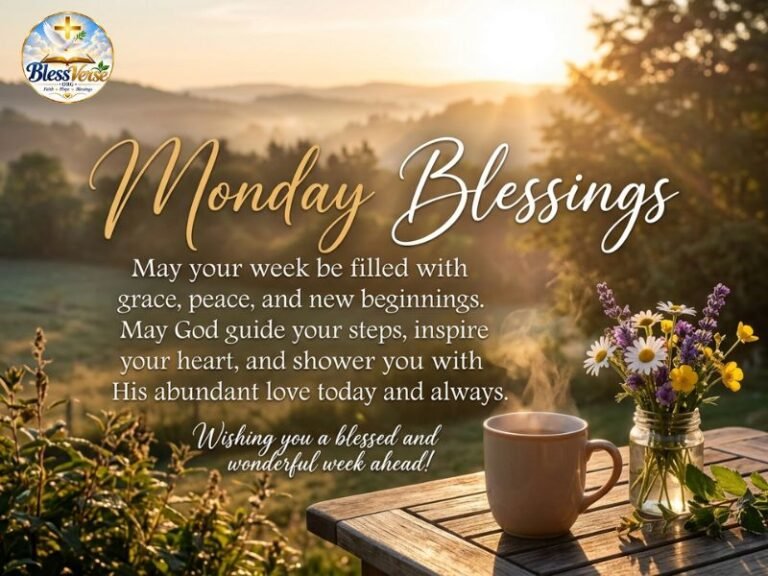 150+ Monday Blessings Images, Prayers & Wishes
