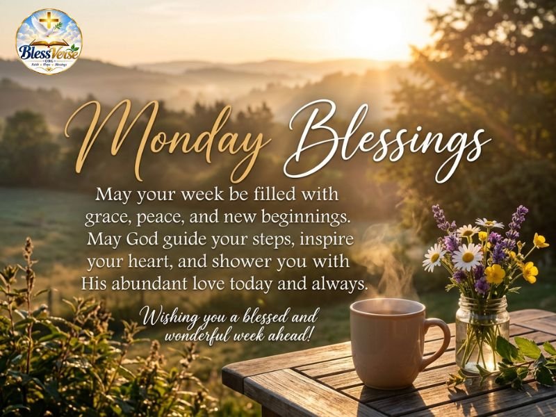 150+ Monday Blessings Images, Prayers & Wishes