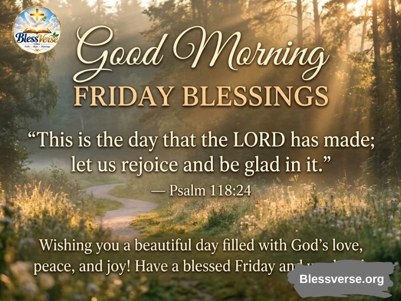 Positive good morning friday blessings bible verses